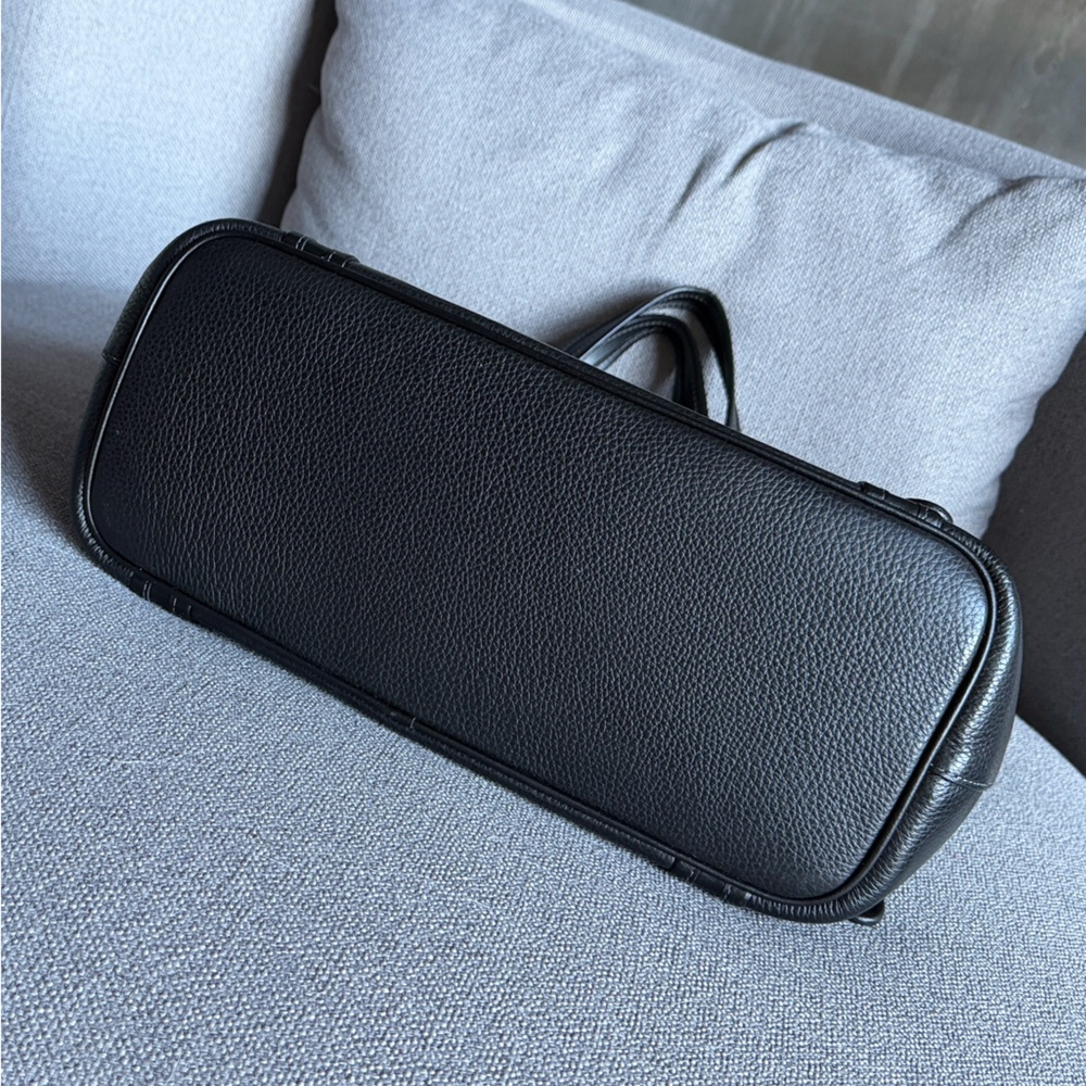 Coach Black Pebbled Leather Tote - Picture 6 of 10